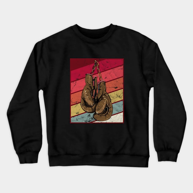 boxing gloves retro Crewneck Sweatshirt by Rayrock76